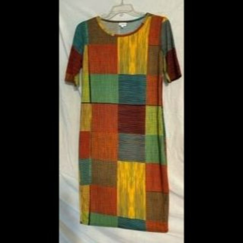 LuLaRoe multi-colored knit dress, XL